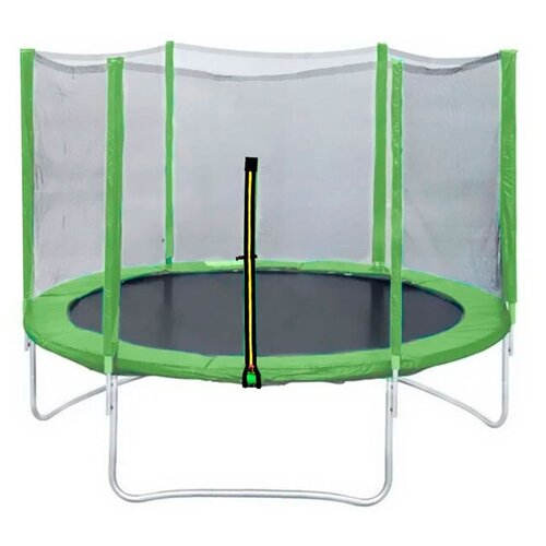 фото Каркасный батут dfc trampoline fitness 6ft-tr-lg/6ft-tr-b с сеткой 183х183х215 см зеленый