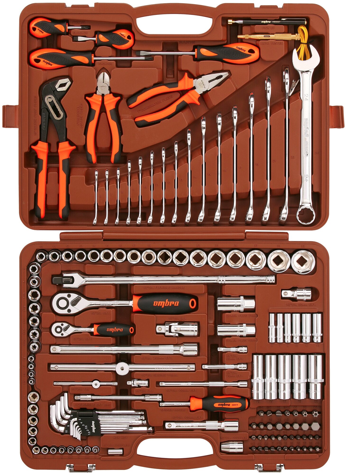 Набор инструмента универсальный 1/4" 1/2"DR 143 предмета