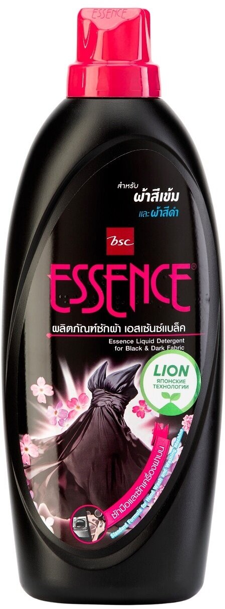 Жидкое моющее средство LION Thailand с цветочным ароматом для темного и черного белья, 900 мл