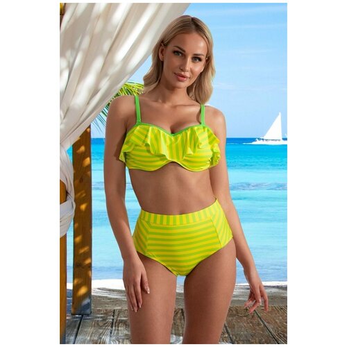 фото Купальник бикини verano, размер 40(l), green/yellow