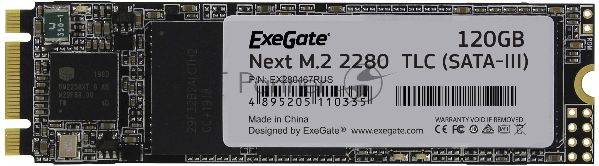Накопитель SSD M.2 2280 120GB ExeGate Next A2000TS120 (SATA-III, 22x80mm, 3D TLC) (EX280467RUS) - фото №8
