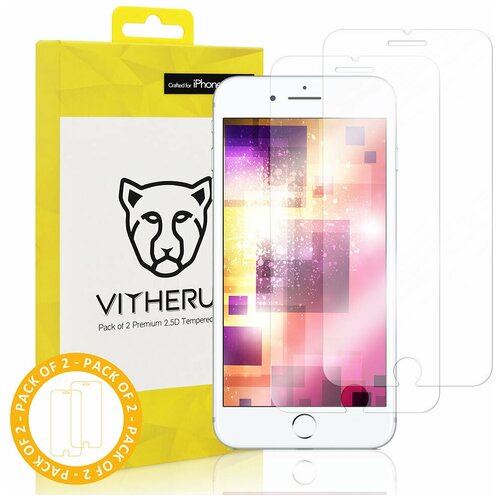 Защитное стекло Vitherum Gold 2.5D для Apple iPhone 7 Plus/8 Plus, прозрачное (2 шт.)