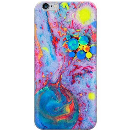 фото Силиконовый чехол на apple iphone 6s / 6 / эпл айфон 6 / 6 эс с принтом "серо-голубые краски" re:pa