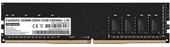 Оперативная память Exegate DDR4 16Gb 2400MHz pc-19200 Value (EX283086RUS)