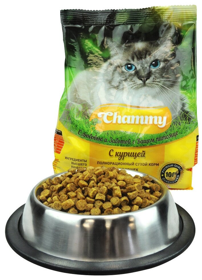 Полнорационный сухой корм Chammy для кошек с курицей, 1.9 кг - фотография № 20