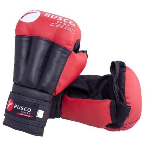 фото Перчатки rusco sport из искусственной кожи для рукопашного боя красный 8 oz