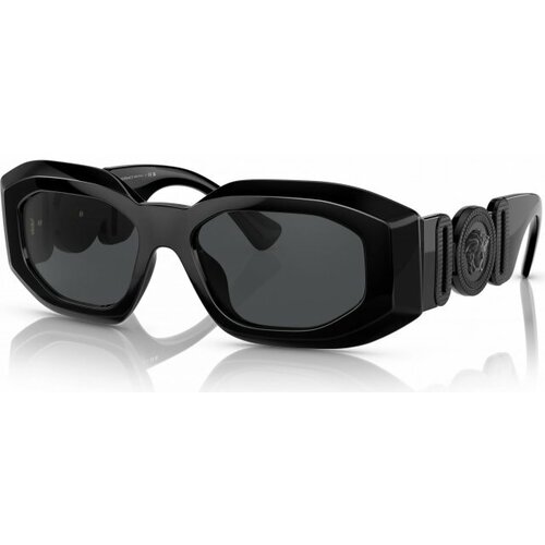 Солнцезащитные очки Versace, бабочка, оправа: пластик, с защитой от УФ, для мужчин, черный