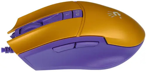 Мышь A4Tech Bloody L65 Max, желтый/фиолетовый (l65 max/royal violet) - фото №12