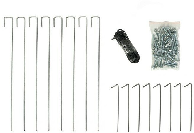 Теплица, 6,1 × 2,45 × 2,1 м, оцинкованный металл, профиль d = 25 мм, чехол из спанбонда 90 г/м²