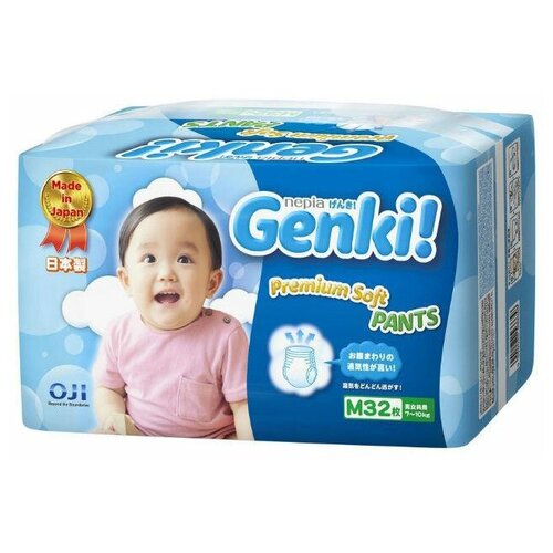 фото Genki трусики premium soft m (7-10 кг), 32 шт.