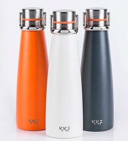 Термобутылка KKF Kiss Kiss Fish с OLED-дисплеем, 0.475 л, оранжевый - фотография № 9