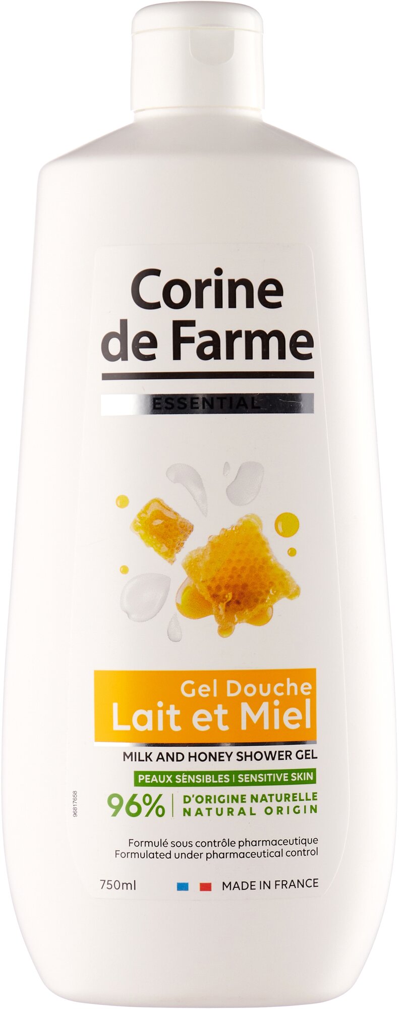 Гель для душа CORINE de FARME Milk and Honey, 750 мл