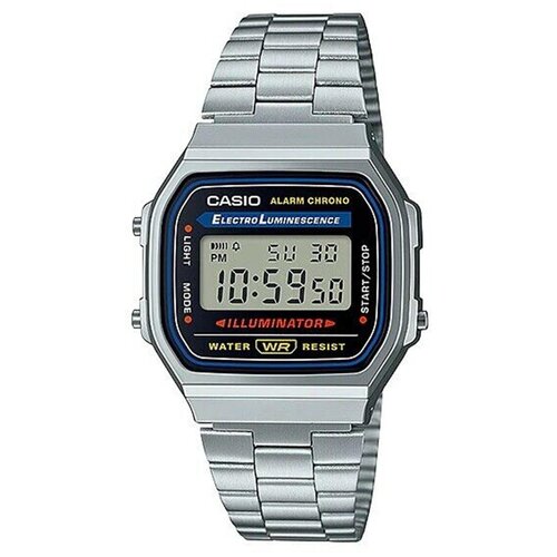 фото Наручные часы casio часы наручные casio a168wa-1wdf, серебряный