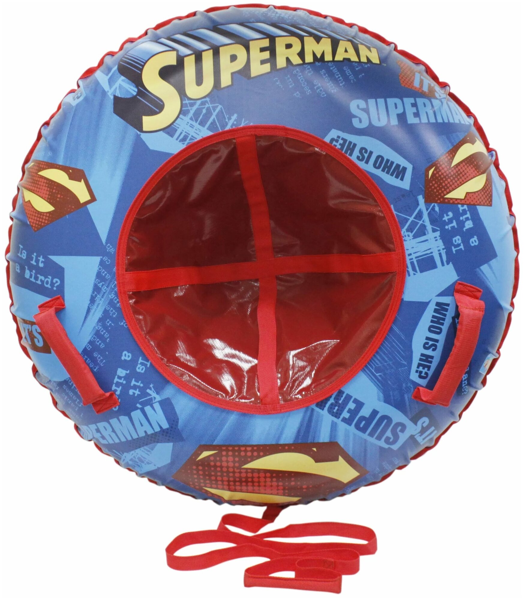 Тюбинг 1Toy Супермен надувные сани (материал глянцевый пвх) 100 см Т10468
