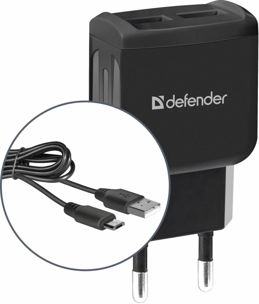 Зарядное устройство сетевое Defender 83581 5V/2.1A 2XUSB - фото №16