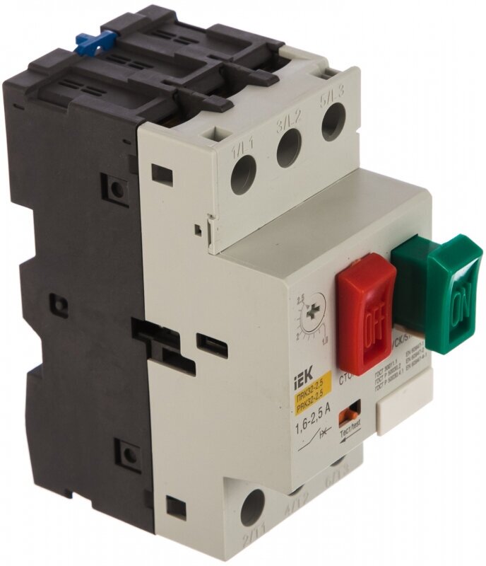 Пускатель ПРК32-2,5 In=2,5A Ir=1,6-2,5A Ue 660В IEK