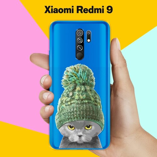 силиконовый чехол кот в шапке на xiaomi mi 10 pro Силиконовый чехол Кот в шапке на Xiaomi Redmi 9