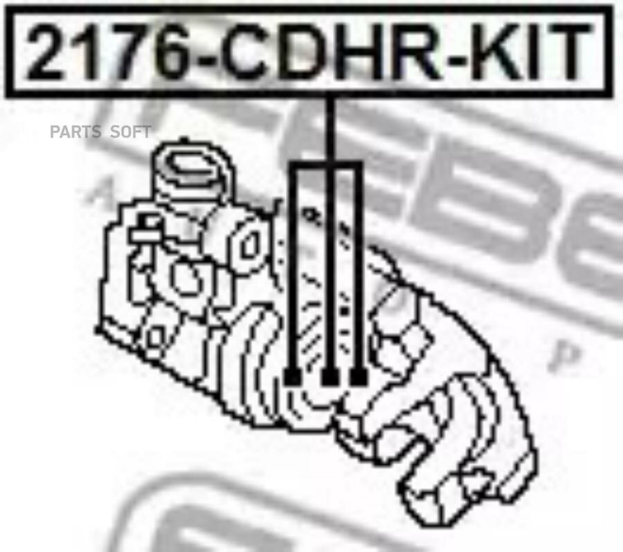 FEBEST Поршень суппорта RENAULT LAGUNA II/MEGANE II 02-08 зад. рем. к-кт