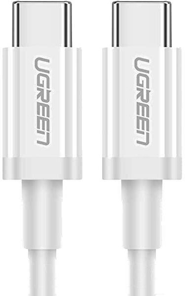 Кабель UGREEN 60519_ USB-C 2.0 Male/USB-C 2.0 Male 3A Data, 1.5м, white - фото №2