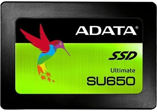 Накопитель SSD Adata SU650 256Gb SATA III 3D TLC 2.5" (ASU650SS-256GT-R)