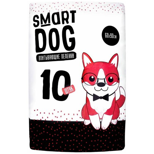 Пеленки Smart Dog впитывающие для собак (60 х 40, 10 шт)