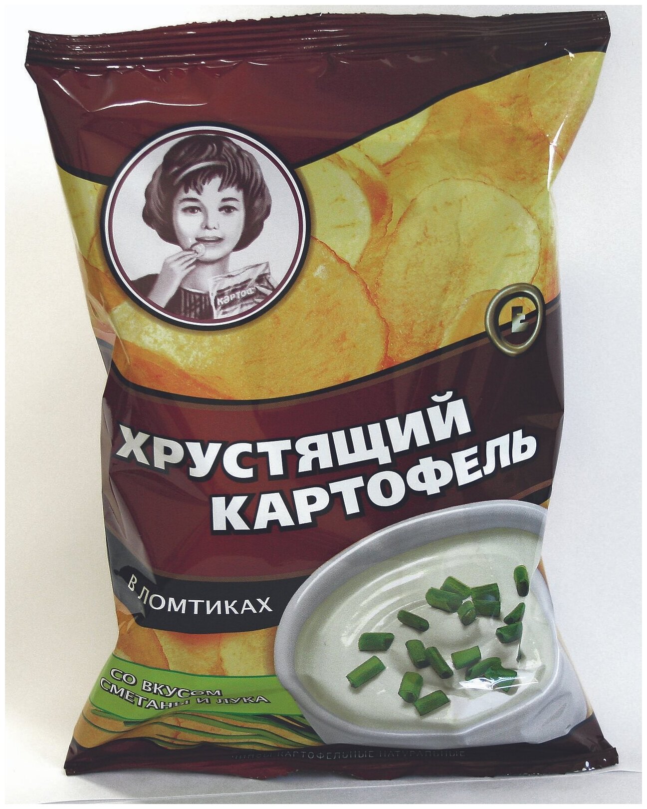 Чипсы "Хрустящий картофель" сметана+лук 160г