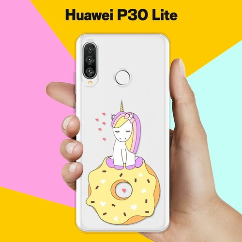 Силиконовый чехол Единорог на пончике на Huawei P30 Lite силиконовый чехол единорог на пончике на huawei nova 4e