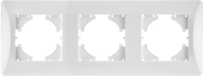 С1130-001 GUSI Ugra рамка 3-местная цвет белый.