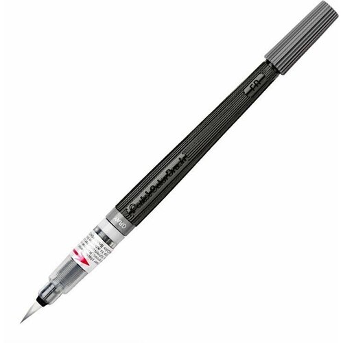 Кисть с краской Colour Brush, 1-10 мм, 5 мл, цвет: серый, Pentel