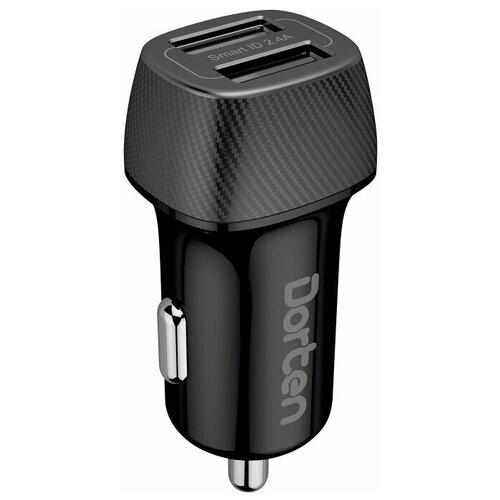 АЗУ Dorten 2-Port USB Smart ID 12W Car Quick Charger 2.4A Black