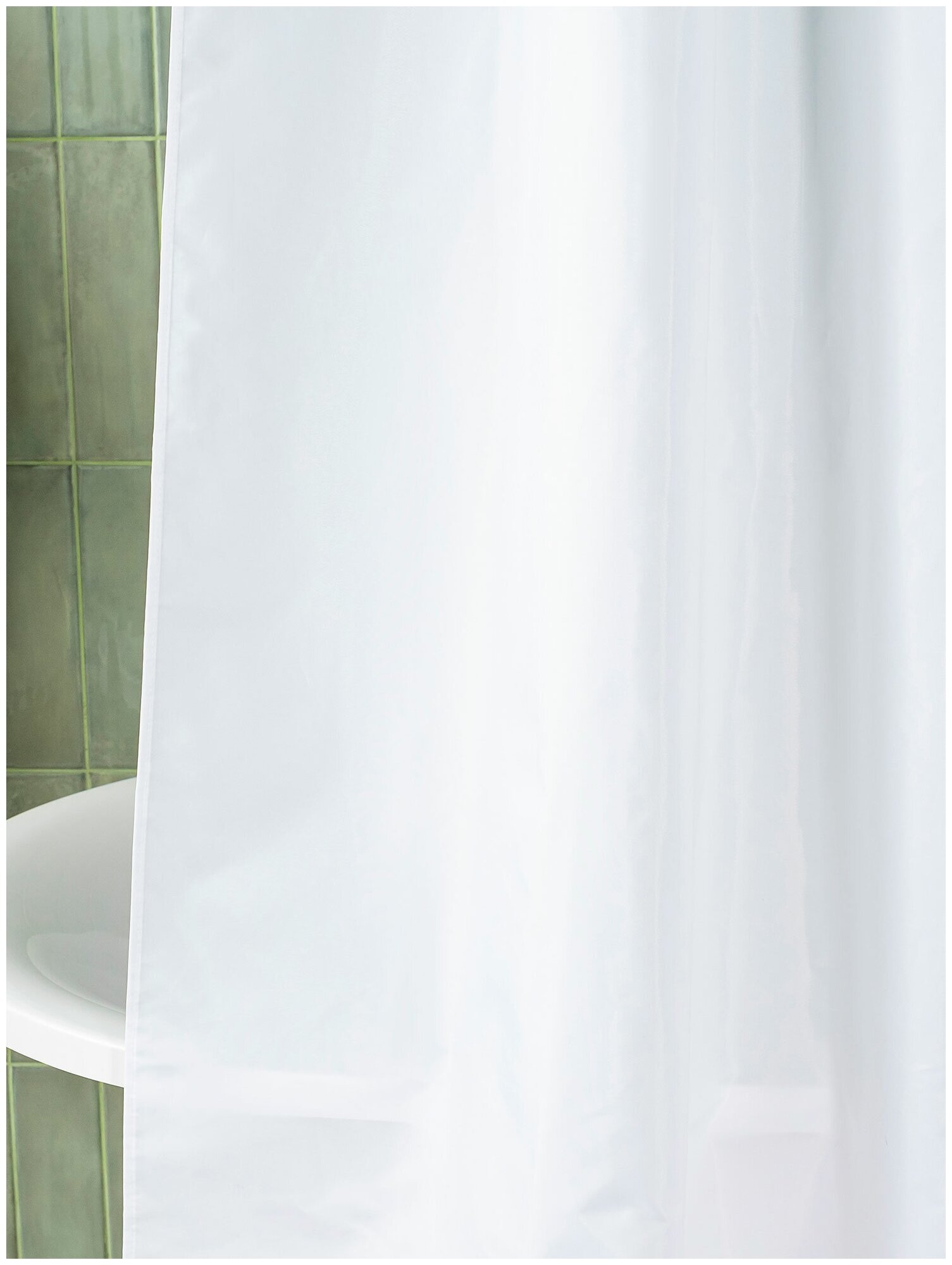 Штора для ванной комнаты тканевая 240х200 см Outlook T685-1 - фотография № 10