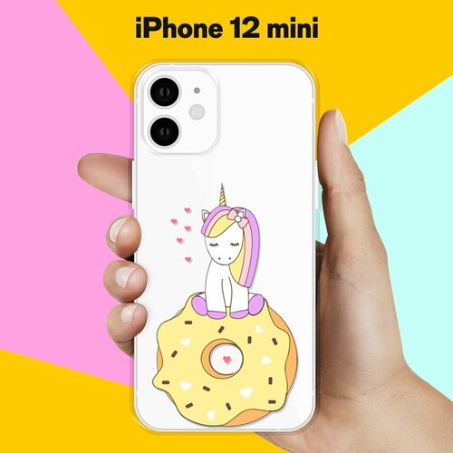 Силиконовый чехол Единорог на пончике на Apple iPhone 12 mini силиконовый чехол единорог на пончике на apple iphone 12 pro