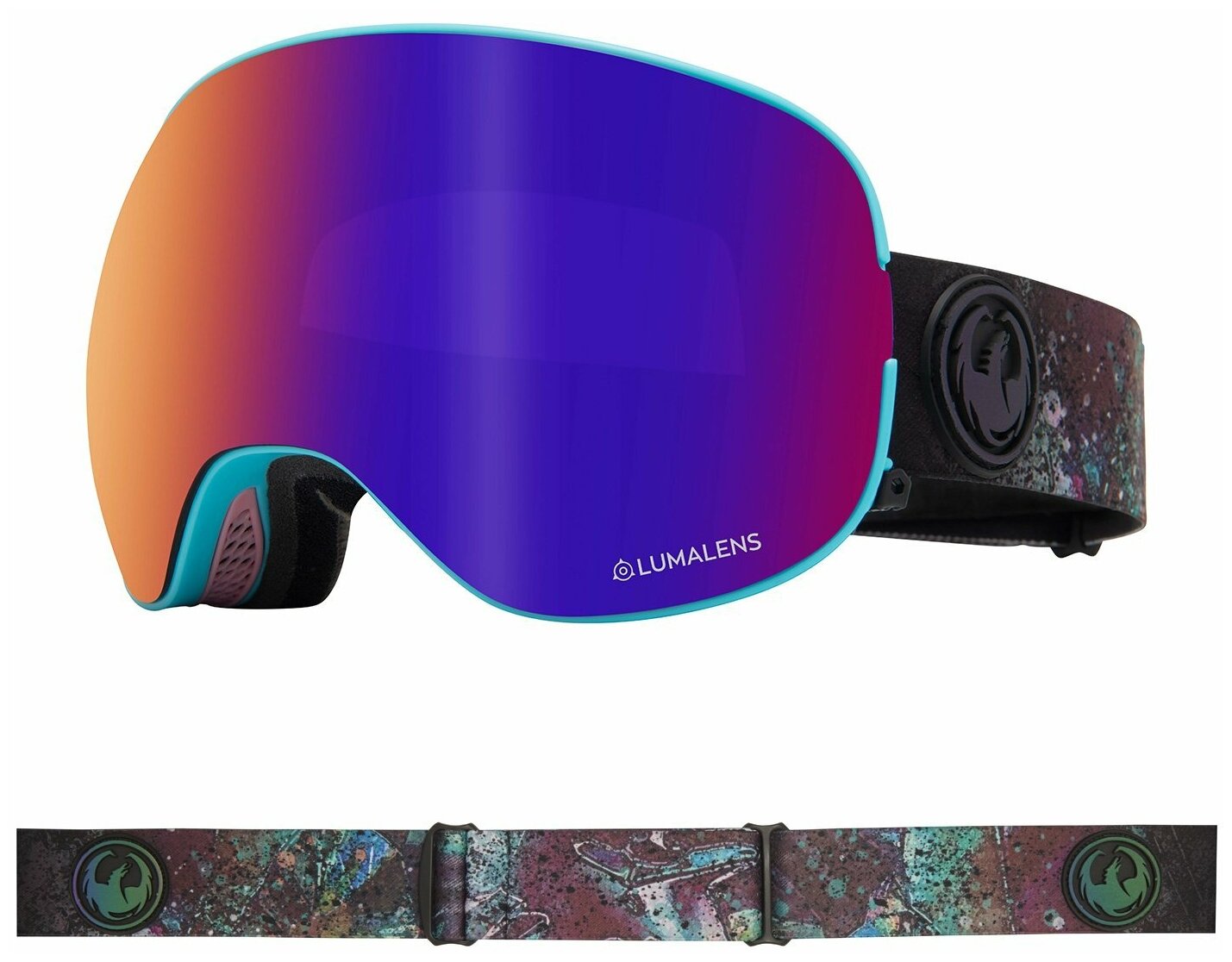 Лыжная маска Dragon X2 + Lens, L, черный — купить в интернетмагазине