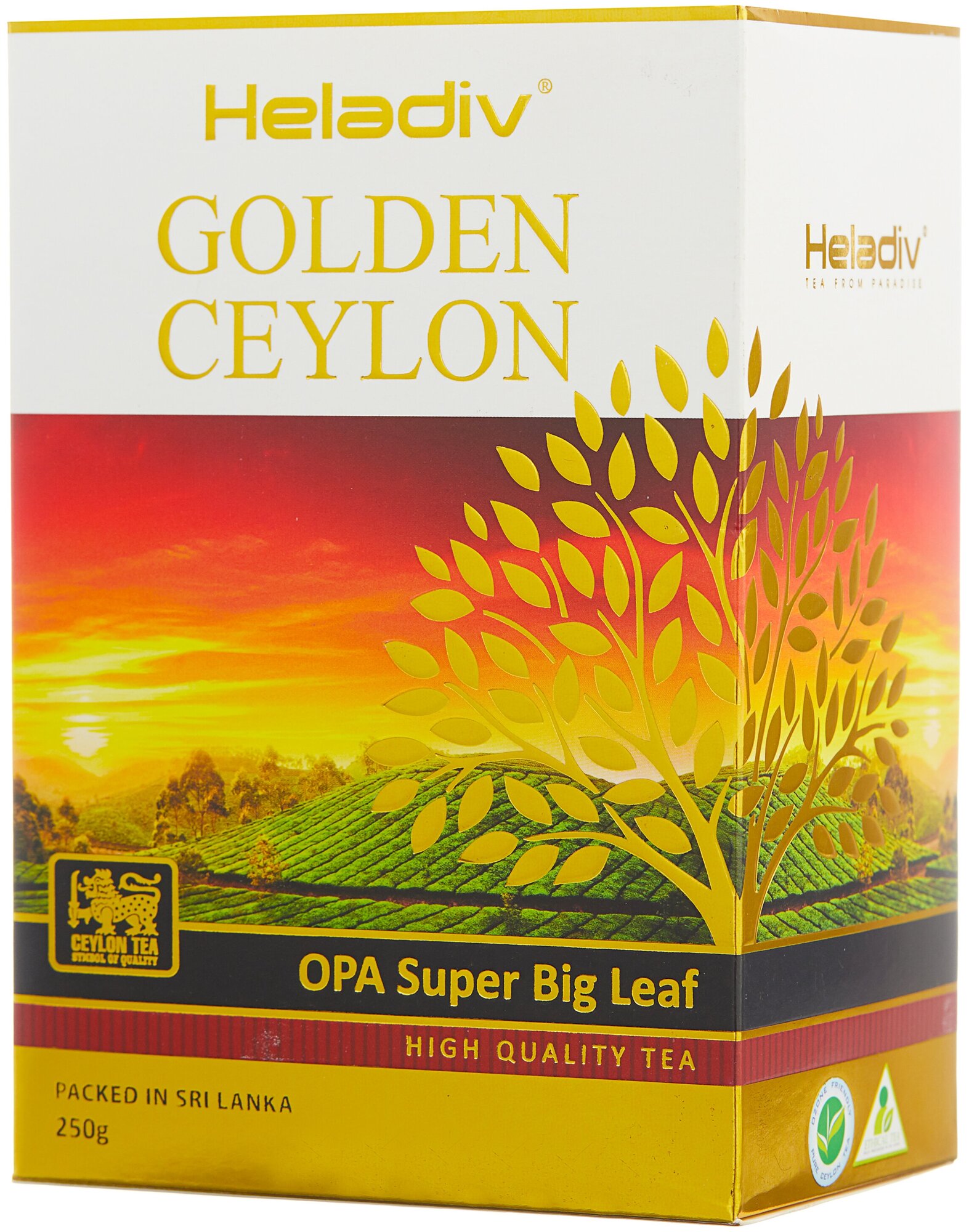 Heladiv Golden Ceylon Opa Super Big Leaf черный листовой чай, 250 г