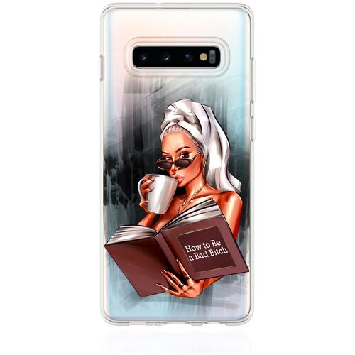 Прозрачный силиконовый чехол MustHaveCase для Samsung Galaxy S10 Plus How to be a bad Bitch для Самсунг Галакси С10 Плюс Противоударный