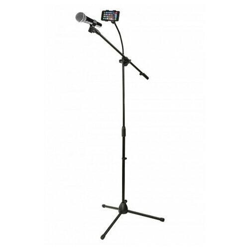 Микрофонная стойка журавль IJ05IP с держателем для телефона стойка для микрофона регулируемая boom mic stand стойка для микрофона журавль