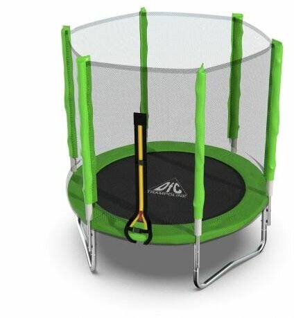 Каркасный батут DFC Trampoline Fitness 5FT-TR-LG/5FT-TR-B с сеткой 152х152х200 см , светло-зеленый - фотография № 15