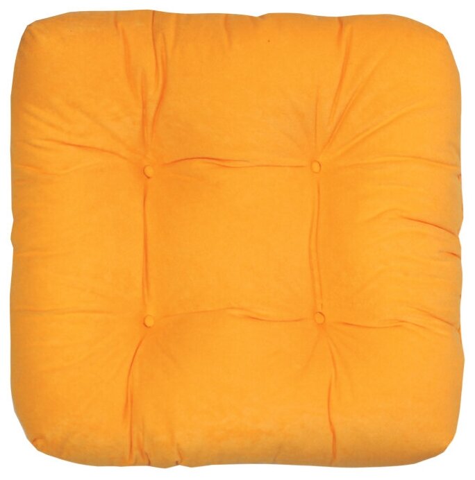 Подушка на стул MATEX Velours, 40x40 см, абрикосовый - фотография № 1