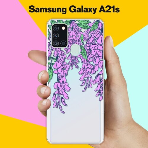 Силиконовый чехол Цветы фиолетовые на Samsung Galaxy A21s силиконовый чехол фиолетовые цветы на samsung galaxy s10