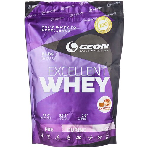 Протеин GEON Excellent Whey, 920 гр., карамель-чизкейк