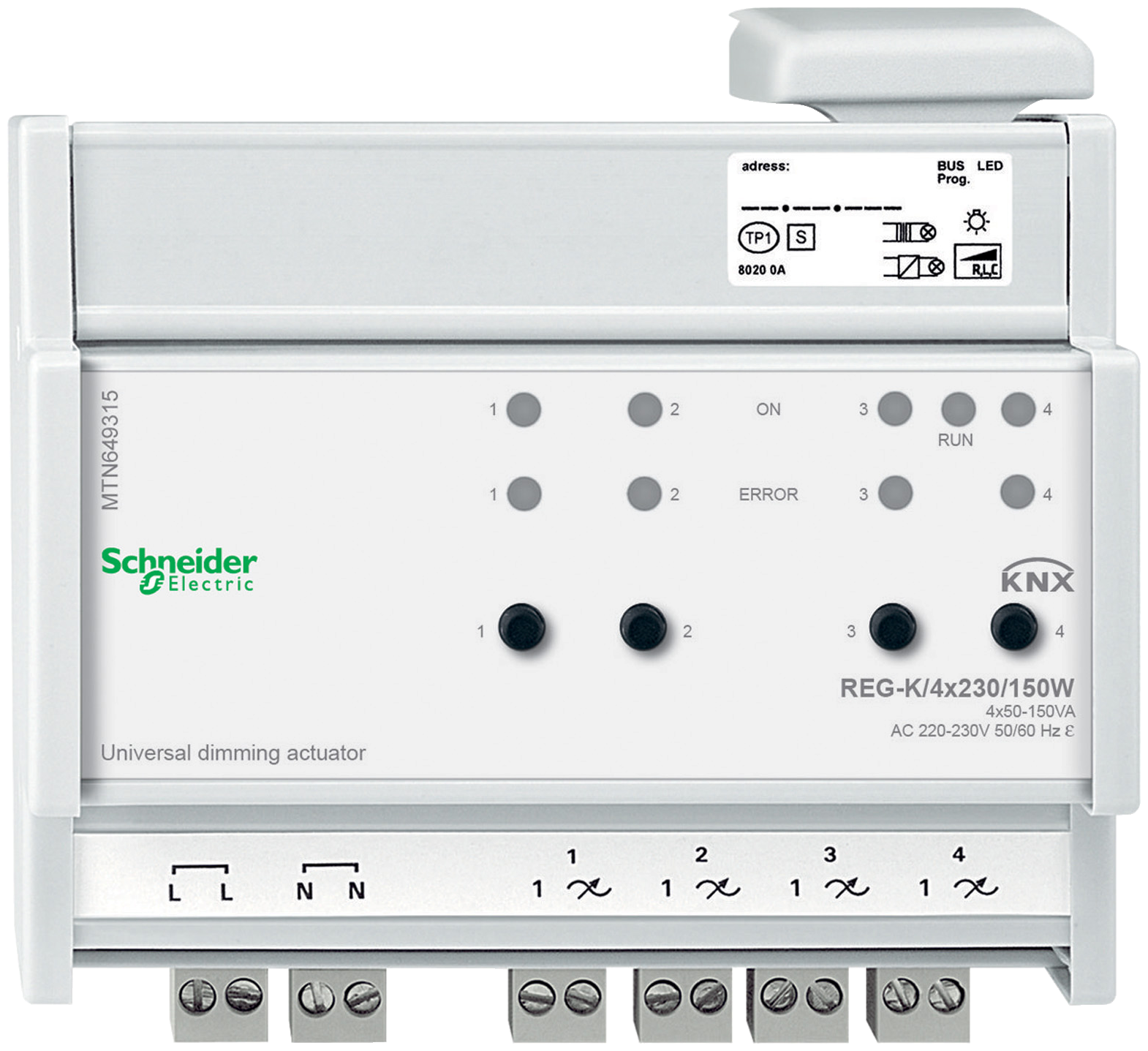 Диммер/светорегулятор шинной системы Schneider Electric MTN649315