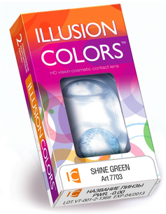 Цветные линзы Belmore Illusion Colors Shine (2 линзы) 8.6 0.0 violet (фиалковый)