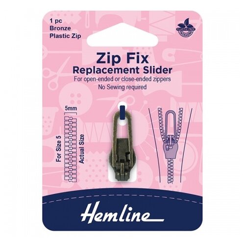 Hemline Сменный бегунок 16701 3 см бронзовый 562₽