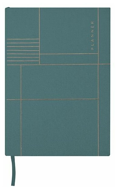 Ежедневник LOREX Linen Stylish Collection недатированный, А5, 80 листов, изумрудный, цвет бумаги тонированный