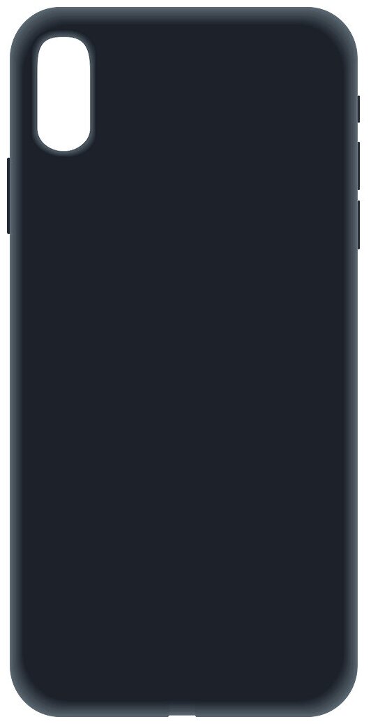 Защитный чехол LuxCase для Apple iPhone XS Max Liquid Silicon, Черный