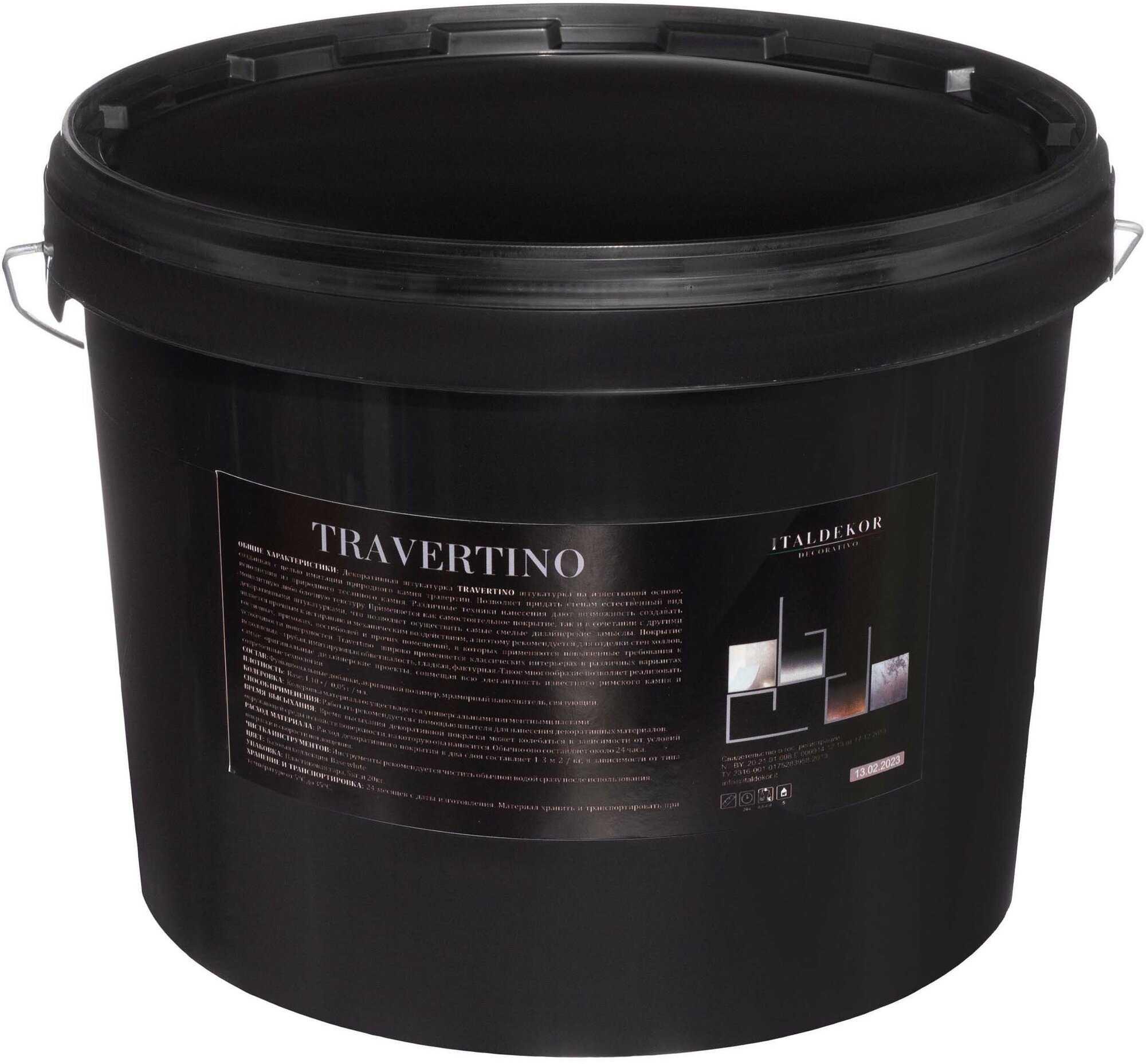 Декоративное покрытие Italdekor штукатурка TRAVERTINO для интерьера, 14 кг - фотография № 5