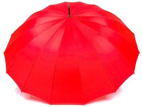 Зонт-трость полуавтомат, купол 115 см, 16 спиц, красный
