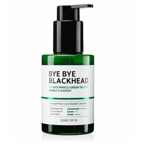 SOME BY MI BYE BYE BLACKHEAD 30 DAYS MIRACLE GREEN TEA TOX BUBBLE CLEANSER Пузырьковая маска-пенка