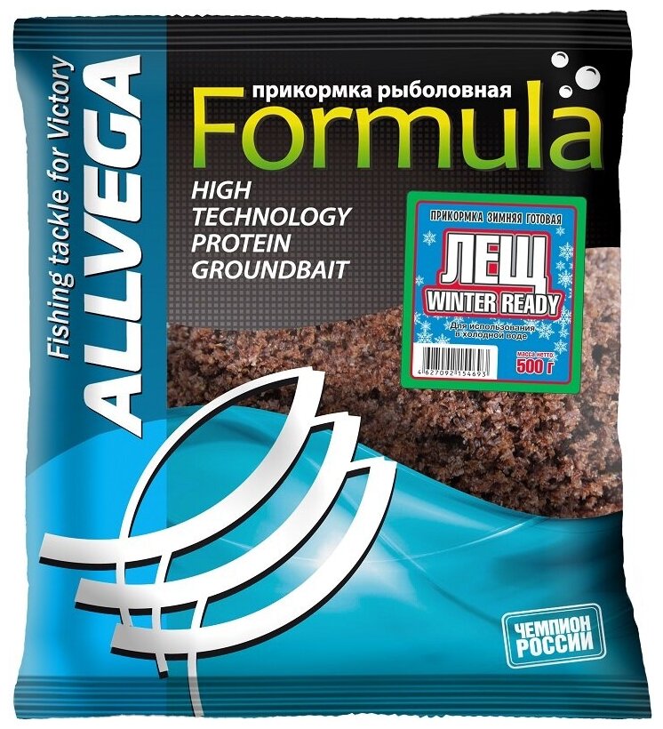 Прикормка зимняя готовая Allvega Formula Winter Ready 0,5 кг, лещ Allvega 4719510 .