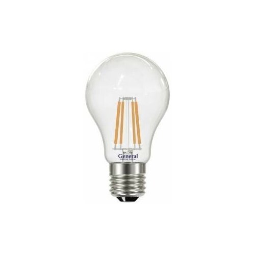 Светодиодная LED лампа General Lighting A60 E27 13W(1260lm) 4500K 4K 60x105 филамент (нитевидная) прозр. 646000